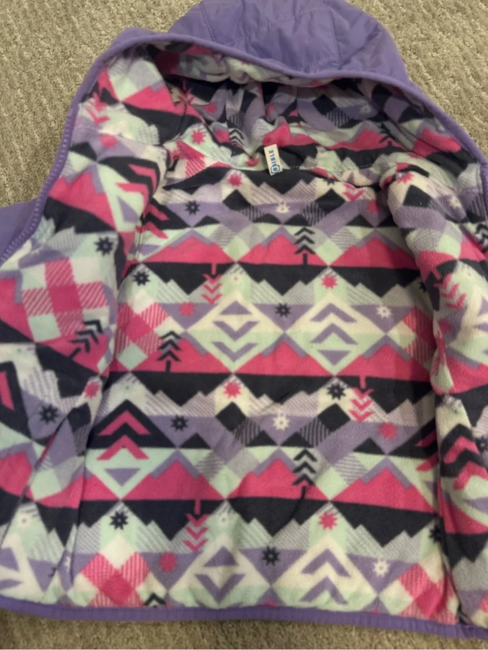 Columbia Girls' Lavender Hooded Puffer Jacket